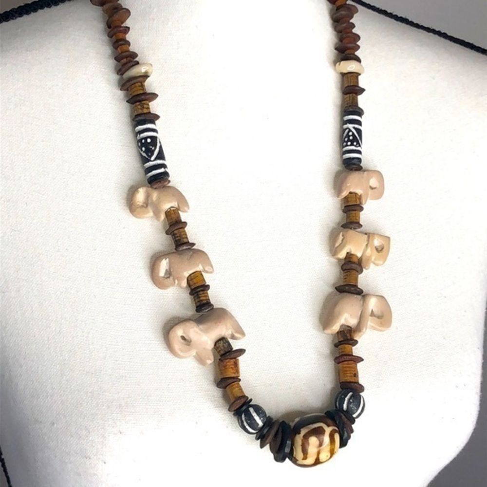 Gorgeous tribal elephant necklace
